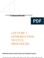 Civil Procedure Lecture 1