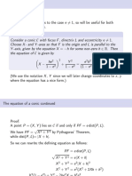 Lemma 3.6.1: Consider A Conic Choose X - and Y - Axes So That F Is The Origin and L Is Parallel To The The Equation of