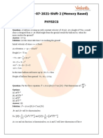 JEE-Main-25-07-2021-Shift-2 (Memory Based) Physics