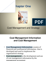 Chapter One: Cost Management and Strategy