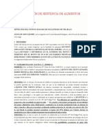 Apelación de Sentencia de Alimentos