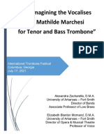 Reimagining The Vocalises of Mathilde Marchesi For Tenor and Bass Trombone