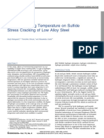 Effect of Testing Temperature On Sul Fide Stress Cracking of Low Alloy Steel