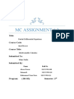 MC Partial Differential Equation