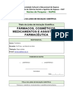 Projeto Iniciacao Cientifica - Farmacia - Farmacos