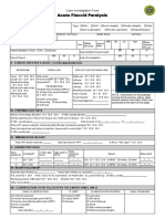 Acute Flaccid Paralysis: Case Investigation Form