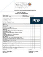 Homeroom Guidance Learner Development Assessment SHS