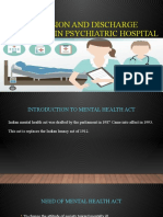 Admission and Discharge Procedure in Psy Hospital