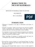 Introduction To Mechanics of Materials - MSE 305