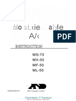 User Manual Moisture Analyzer and MX-50 Ms - MX - MF - ML