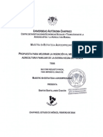 Propuesta para Mejorar La Inserción Al Mercado de La Agricultura Familiar en La Sierra Negra de Puebla