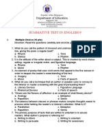 Summative Test in Grade 9