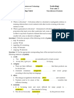 HUBT Testing Center Test Code: 2: Lexicology