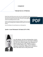 Assignment National Heroes of Pakistan: Quaid-e-Azam Mohammad Ali Jinnah (1876-1948)