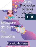 Encuadre Del Curso Producción de Textos Escritos