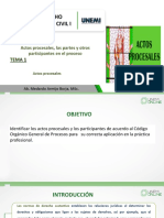 Derecho Procesal Civil I: Unidad 3