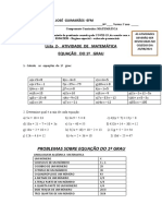 Lista 2 - Equação Do 1º Grau