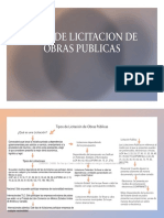 Tipos de Licitación de Obras Públicas