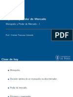 Monopolio y Poder de Mercado - I