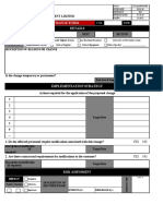 Management of Change Form