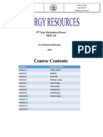 3 Year Mechanical Power MPE 331: Dr. Mohamed Hammam 2019