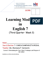 Learning Module in English 7: (Third Quarter-Week 3)