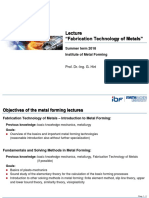 HIRT Introduction To MetalForming - Lecture Notes 2018