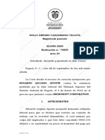 SL3395-2020el Elemento Indispensable para Predicar La Existencia de Un Contrato Laboral Es La Subordinación