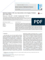 Numerical Analysis of Die Wear Characteristics in Hot Forging of Titanium Alloy Turbine Blade