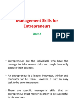 Management Skills For Entrepreneurs