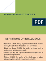 Measurement of Intelligence