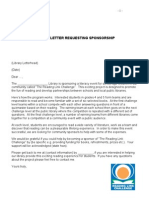 Sample Letter Requesting Sponsorship