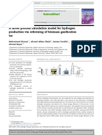 A Novel Process Simulation Model For Hydrogen Production Via Reforming of Biomass Gasification Tar