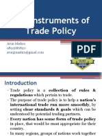 The Instruments of Trade Policy: Arun Mishra 9893686820