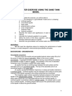 Groundwater Exercise Using The Sand Tank Model: Objectives