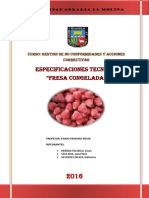 Especificaciones Técnicas de Fresa Congelada - Rev Final