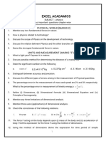 1st Years Chapter Wise Important Questions