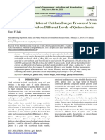 Quality Characteristics of Chicken Burger Processed From Broiler Chicken Fed On Different Levels of Quinoa Seeds