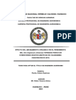 EFECTO DEL ABONAMIENTO ORGANICO EN EL RENDIMIENTO DEL AJI (Capsicum Chínense) VARIEDAD PANCA EN CONDICIONES EDAFOCLIMATICAS