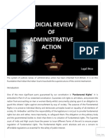 ADMIN Judicial Review of Administrative Action