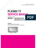 Service Manuals LG TV PLASMA 42PX3RV 42PX3RV Service Manual