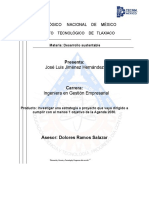 Investigar Una Estrategia o Proyecto Que Vaya Dirigido A Cumplir Con La Agenda 2030.