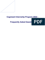 Cognizant Internship Program 2022 - FAQ