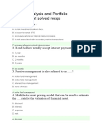 Security Analysis and Portfolio Management Solved Mcqs