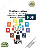 Math9 - q2 - Mod6 - Performing Operations On Radical Expressions