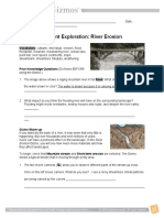 Student Exploration: River Erosion: Vocabulary: Cutbank, Discharge, Erosion, Flood