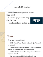 Pronoms Relatifs Simples + Simples Et Démonstratifs + Composés