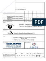 Standard Inspection and Test Plan ITP No: 936 Unit Auxiliary Transformers