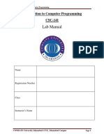 CSC 141 Icp Lab Manual