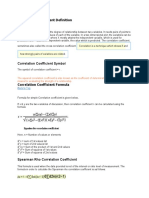 Correlation Coefficient Definition